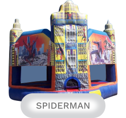 Spiderman jumping castle